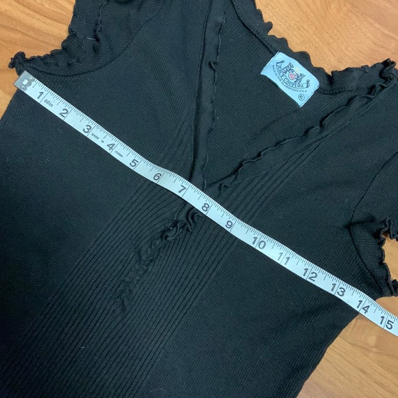 Original Juicy Couture Cap Sleeve Ruffle Edge Top - Picture 5 of 8